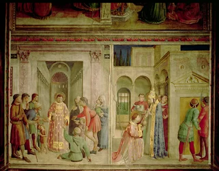 St. Lawrence Receiving the Treasures of the Church and St. Lawrence Distributing Alms